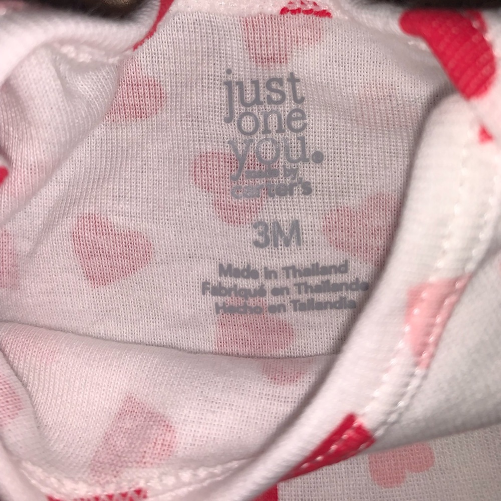 Carter’s Infant Girl Valentines Red & Pink Hearts Dress - Picture 2 of 3